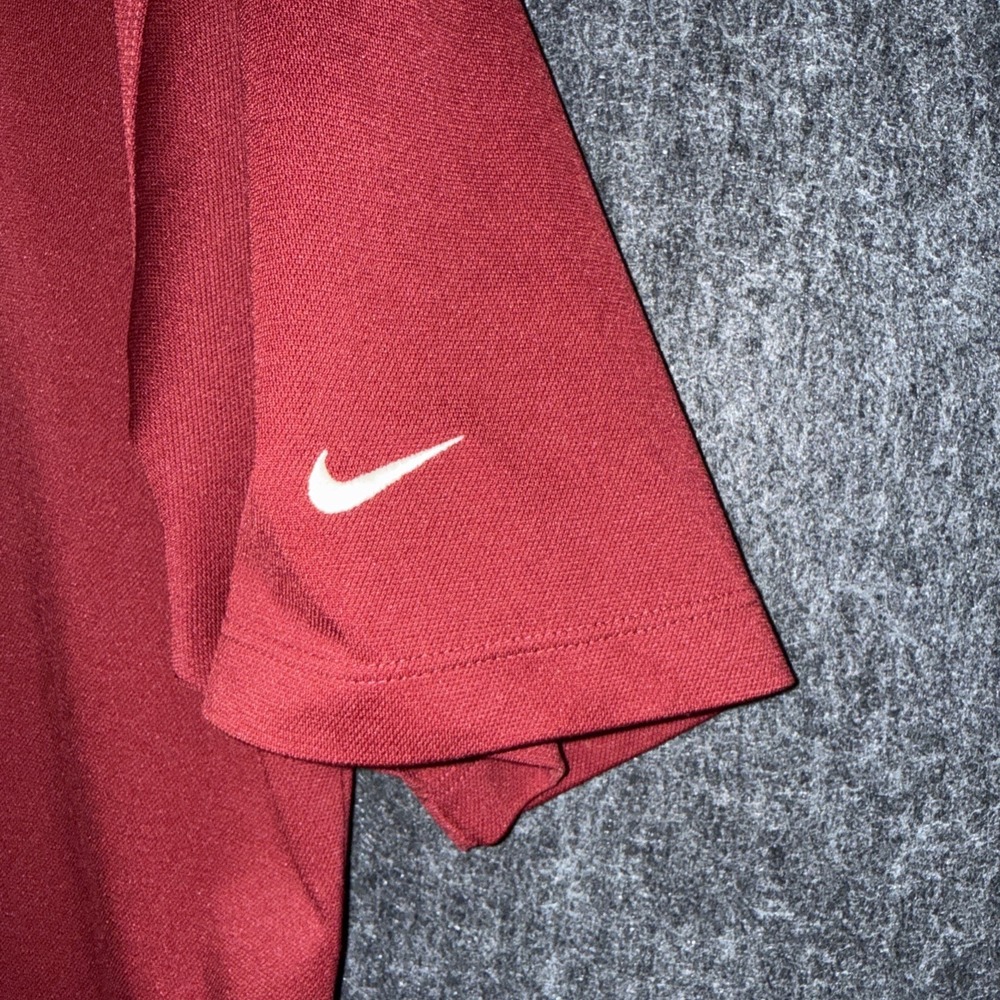 Nike Men's XL Red Golf Polo Shirt‎ Dri-Fit UV Performance Short Sleeve Athletic - Picture 4 of 9